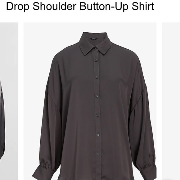 Express Drop Shoulder Botton-Up Shirt - Picture 5 of 5